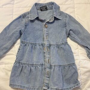Little Bipsy Denim Button-Up Jacket